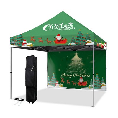 10' X 10' Heavy Duty Canopy Tent w/Back Full Wall (Dye Sublimation)