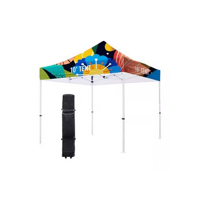 10' Premium Hex Aluminum Frame w/ Full Color Canopy