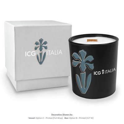 14 oz. Black Luxury Candle with Gift Box - Printed