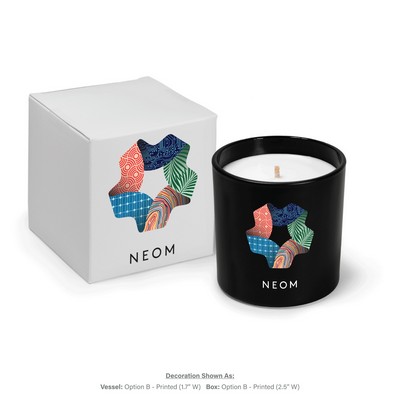 9 oz. Black Candle with Gift Box - Printed